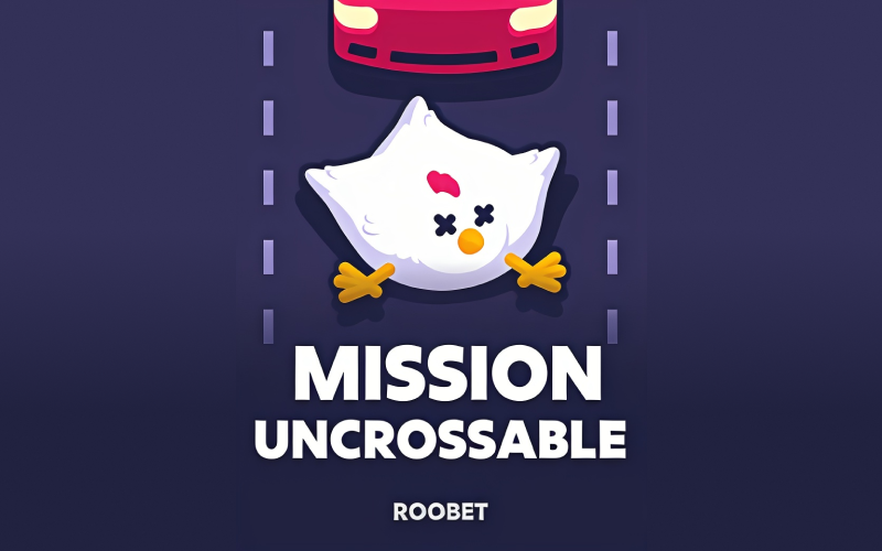 Cruzá la calle sin que te atrapen para ganar en Mission Uncrossable de Roobet.
