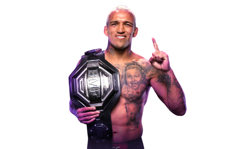 Alentá a Charles Oliveira el embajador estrella de Roobet en sus combates de MMA y UFC.
