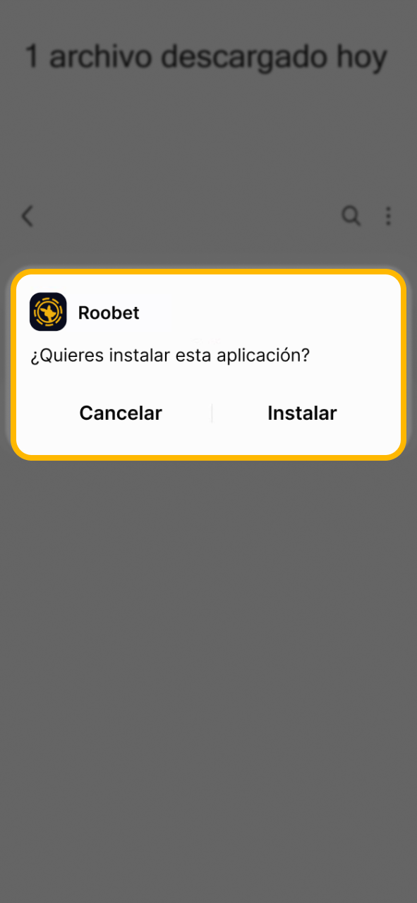 Instala la aplicación Roobet que hayas descargado para jugar a Aviator en tu dispositivo Android.