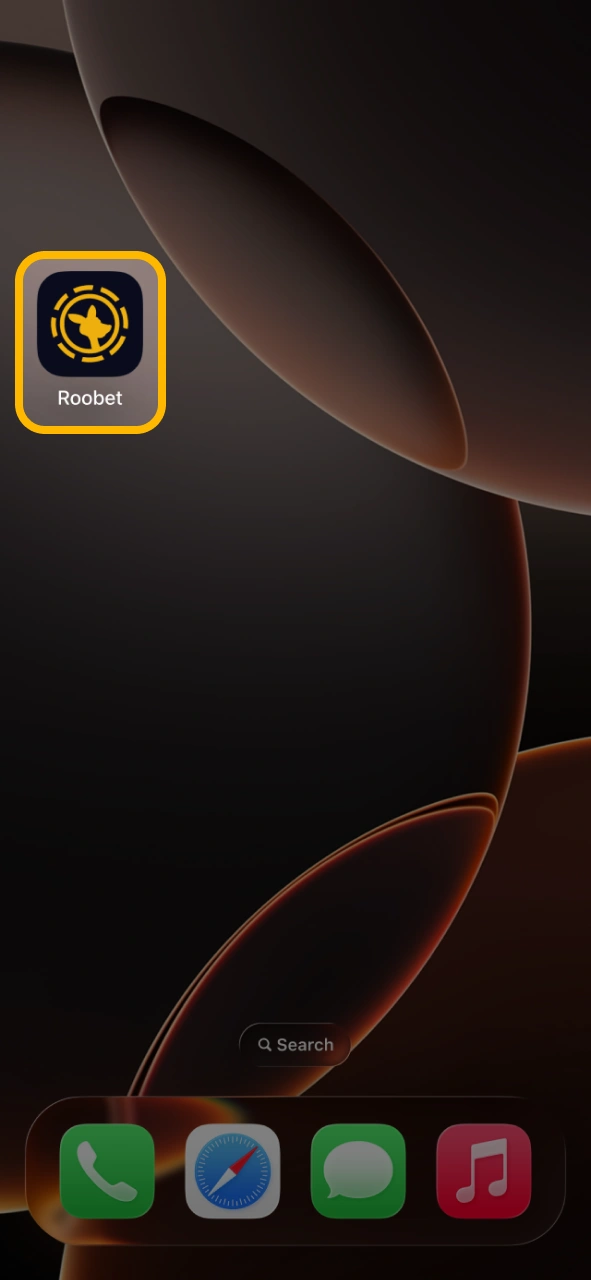Abre la aplicación Roobet PWA para iOS para empezar a jugar a Aviator.