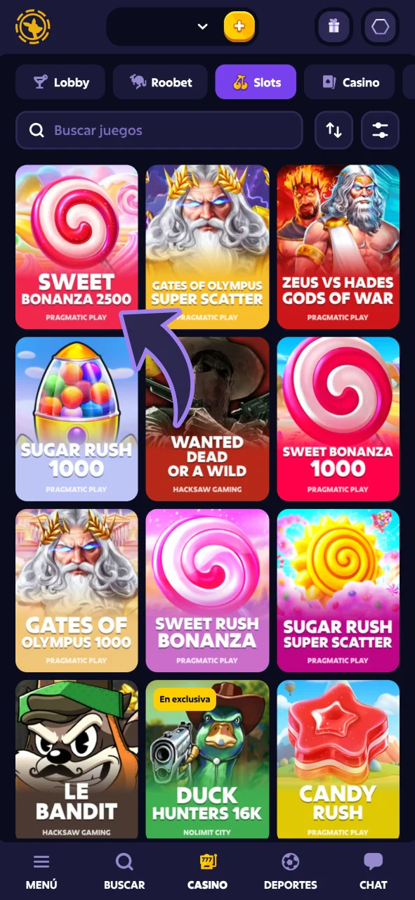Empieza a jugar y a apostar para reclamar el bono de bienvenida de Roobet.