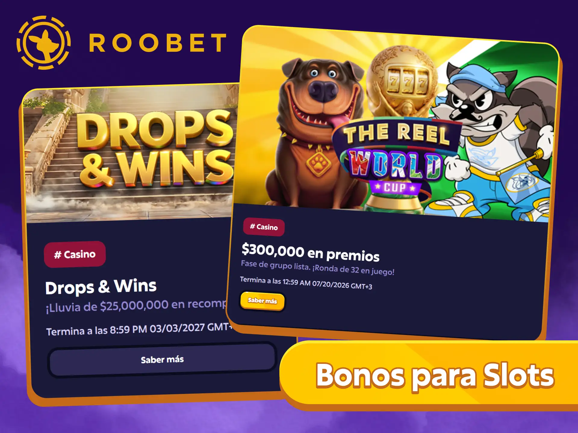 Aprovecha los giros gratis y bonos para slots dentro de Roobet.