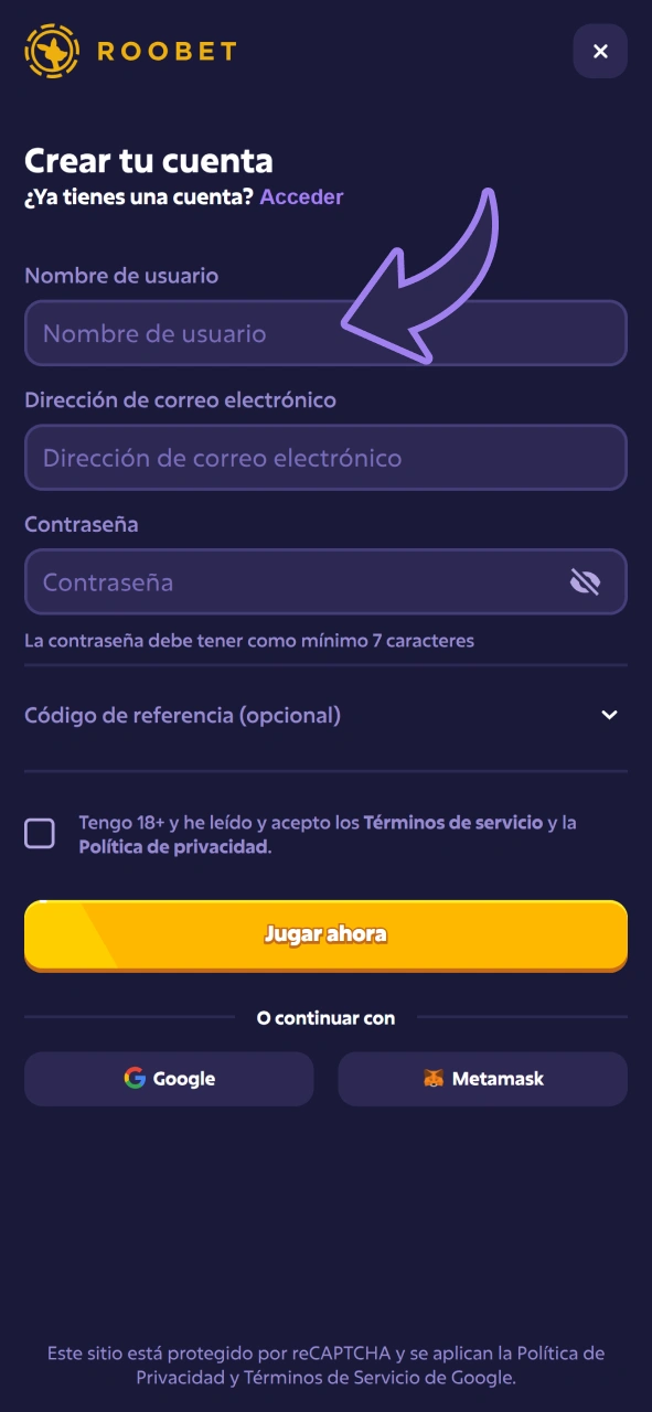 Crea una cuenta para apostar en partidos de Dota 2 en Roobet.