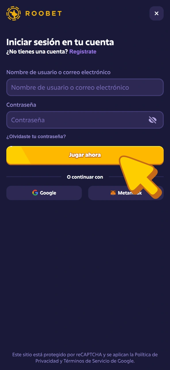 Ingresa a tu cuenta de Roobet y apuesta al fútbol.