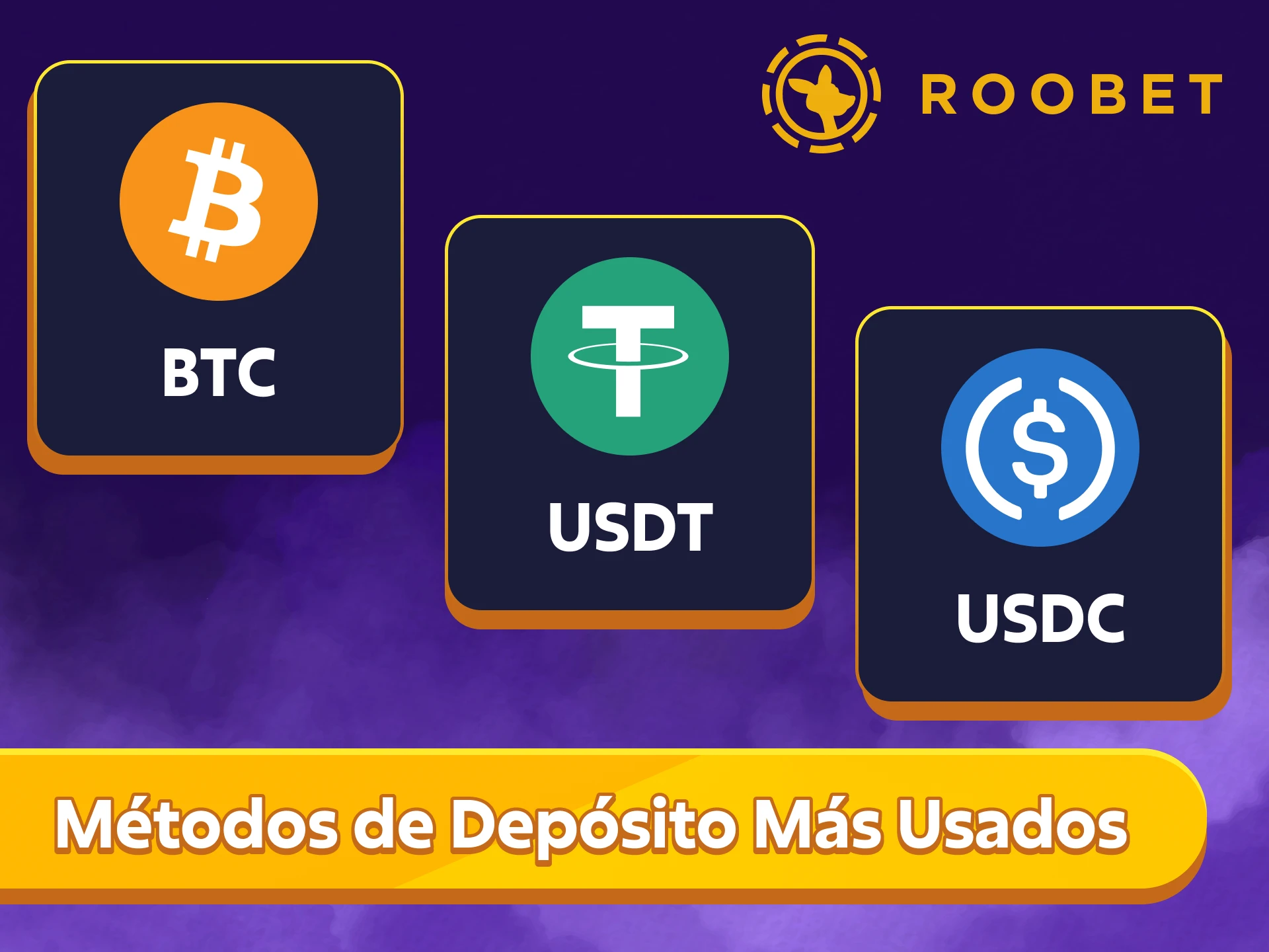 Elige los métodos de depósito más cómodos para recargar en Roobet.