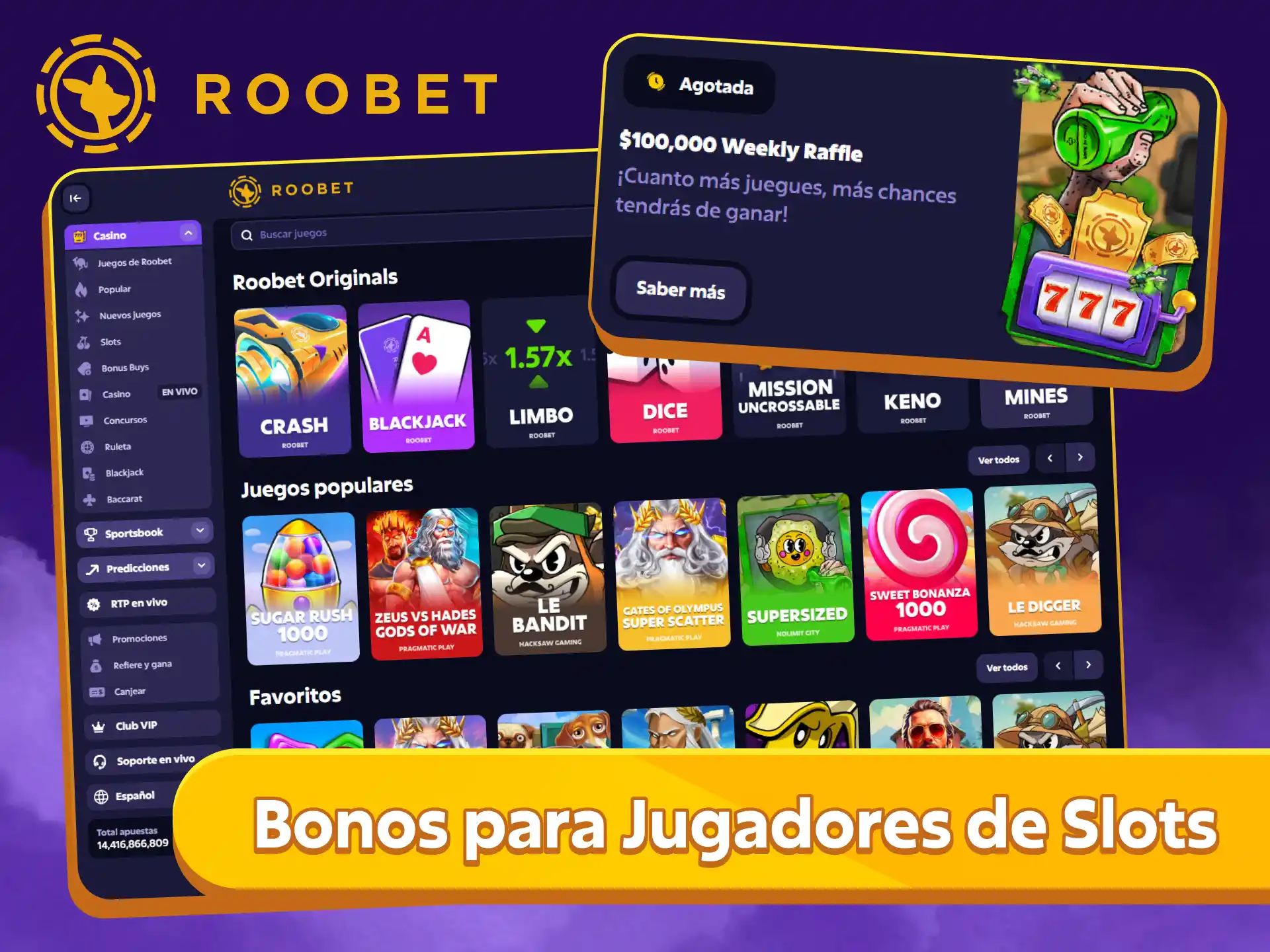 Aprovechá los mejores bonos para potenciar tus jugadas en Roobet.